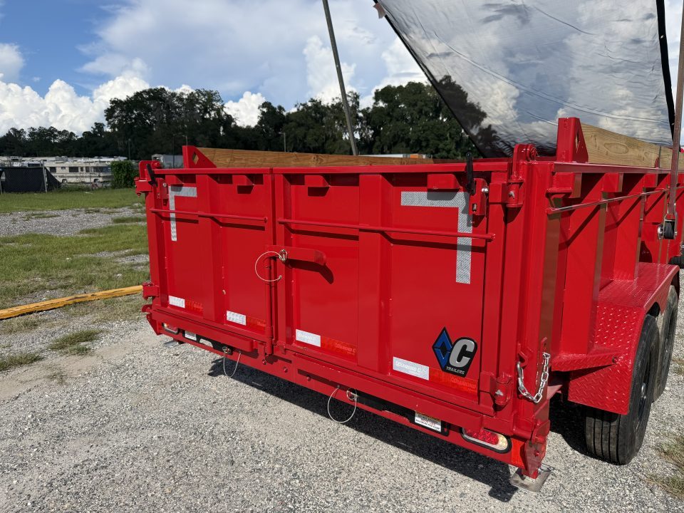 New 2027 Diamond C LPT207 TELESCOPIC DUMP TRAILER 14’X82”; 32”SIDES; SIMOL 15K 2-SPEED DROP LEG JACK; LONG ARM HEAVY DUTY TARP