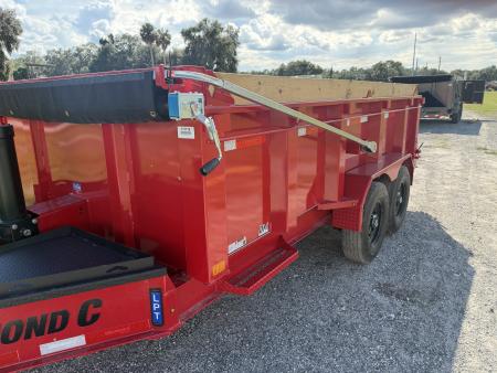 New 2027 Diamond C LPT207 TELESCOPIC DUMP TRAILER 14’X82”; 32”SIDES; SIMOL 15K 2-SPEED DROP LEG JACK; LONG ARM HEAVY DUTY TARP