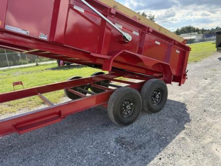 New 2027 Diamond C LPT207 TELESCOPIC DUMP TRAILER 14’X82”; 32”SIDES; SIMOL 15K 2-SPEED DROP LEG JACK; LONG ARM HEAVY DUTY TARP