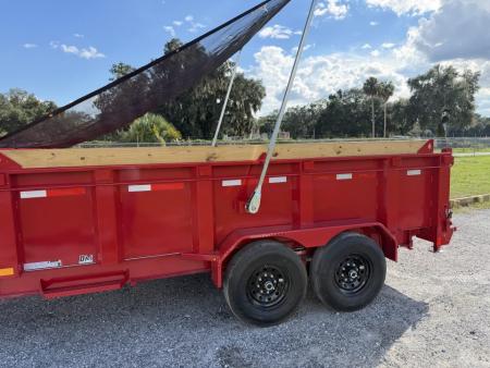 New 2027 Diamond C LPT207 TELESCOPIC DUMP TRAILER 14’X82”; 32”SIDES; SIMOL 15K 2-SPEED DROP LEG JACK; LONG ARM HEAVY DUTY TARP
