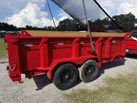 New 2027 Diamond C LPT207 TELESCOPIC DUMP TRAILER 14’X82”; 32”SIDES; SIMOL 15K 2-SPEED DROP LEG JACK; LONG ARM HEAVY DUTY TARP
