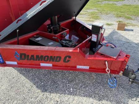New 2027 Diamond C LPT207 TELESCOPIC DUMP TRAILER 14’X82”; 32”SIDES; SIMOL 15K 2-SPEED DROP LEG JACK; LONG ARM HEAVY DUTY TARP
