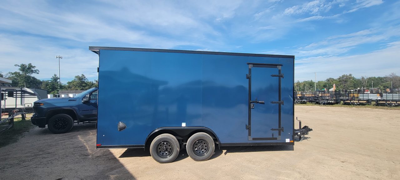 New 2027 US Cargo 7.5X16 INDIGO BLUE UTV 7K Cargo / Enclosed Trailer