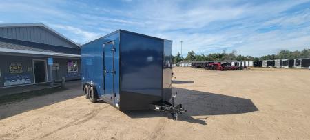 New 2027 US Cargo 7.5X16 INDIGO BLUE UTV 7K Cargo / Enclosed Trailer
