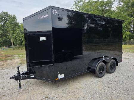 New 2027 US Cargo 7X14 TANDEM AXLE 7 INSIDE 80" TALL RAMP DOOR 080 POLYCORE BLACKOUT SCREWLESS Cargo / Enclosed Trailer