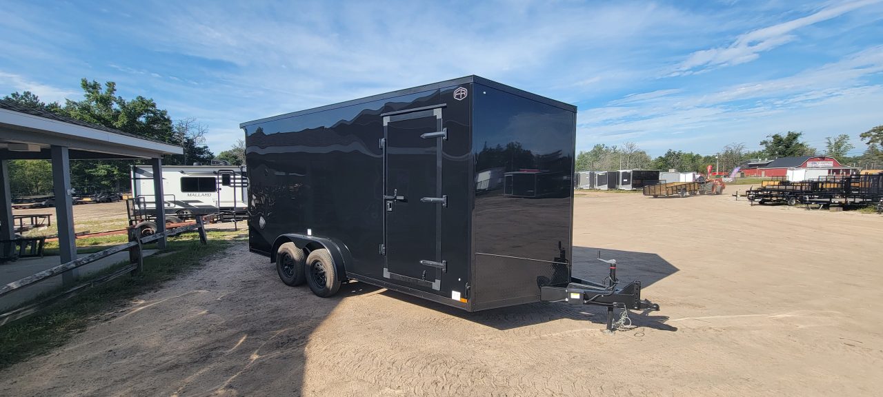 New 2026 US Cargo 7.5X16 7K 7' TALL BLACK BLACK OUT UTV Cargo / Enclosed Trailer