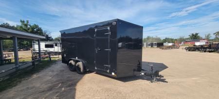 New 2026 US Cargo 7.5X16 7K 7' TALL BLACK BLACK OUT UTV Cargo / Enclosed Trailer