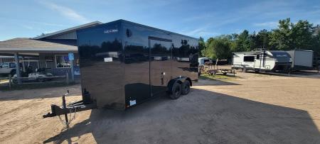 New 2026 US Cargo 7.5X16 7K 7' TALL BLACK BLACK OUT UTV Cargo / Enclosed Trailer