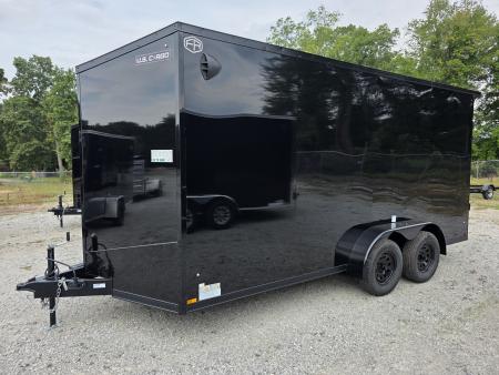New 2027 US Cargo 7X16 TANDEM AXLE 7 INSIDE 80" TALL RAMP DOOR 080 POLYCORE BLACKOUT SCREWLESS Cargo / Enclosed Trailer