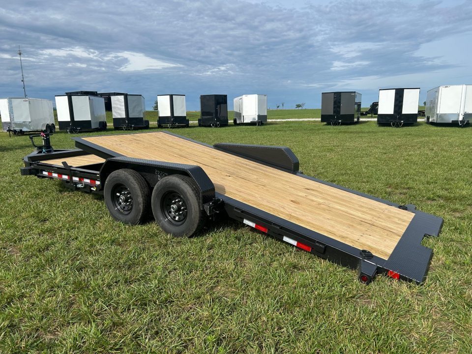 New 2027 Big Tex 83x20 Tandem 15.4K I-Beam Gravity Tilt w/ 4' Stationary, Toolbox, & Fork Holders