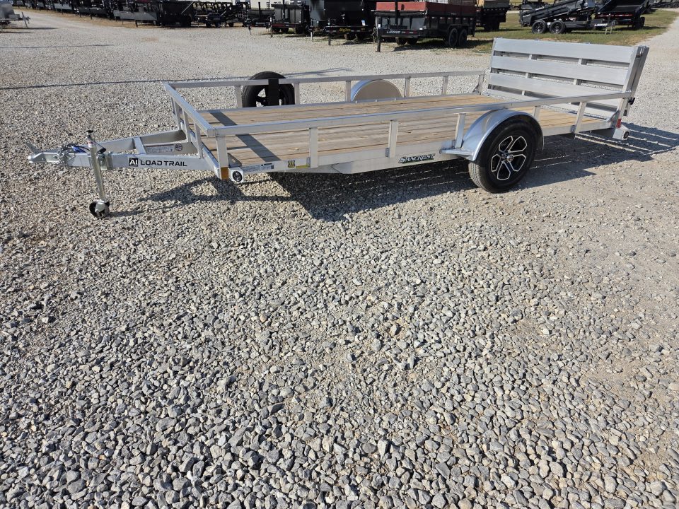 New 2027 Load Trail 83X14 SINGLE AXLE ALUMINUM UTILITY W/TUBE TOP WOOD FLOOR & BI-FOLD GATE