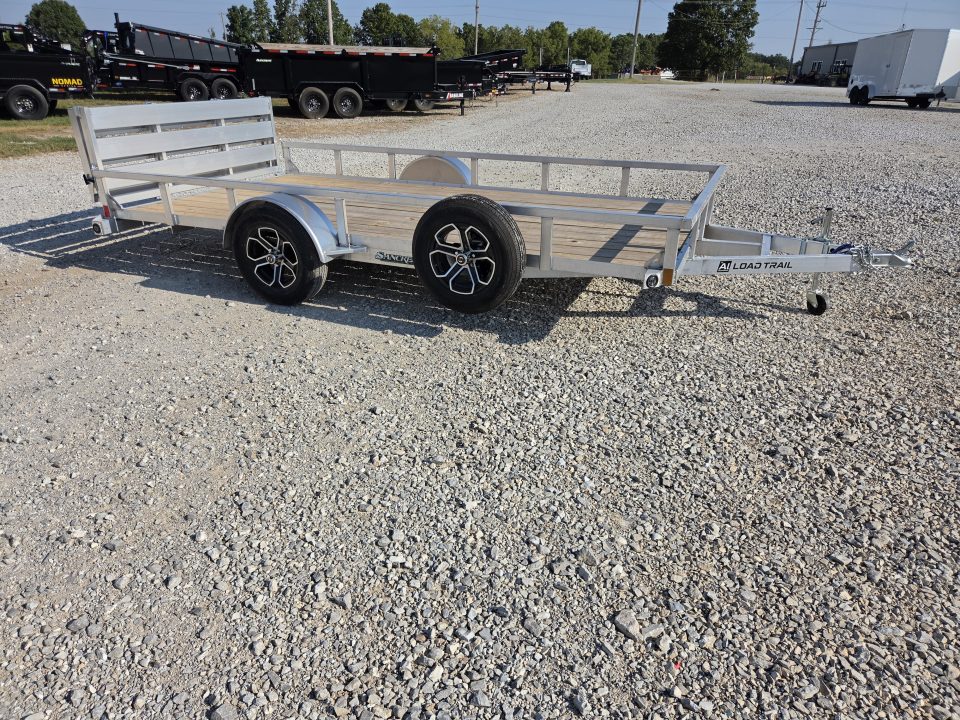 New 2027 Load Trail 83X14 SINGLE AXLE ALUMINUM UTILITY W/TUBE TOP WOOD FLOOR & BI-FOLD GATE