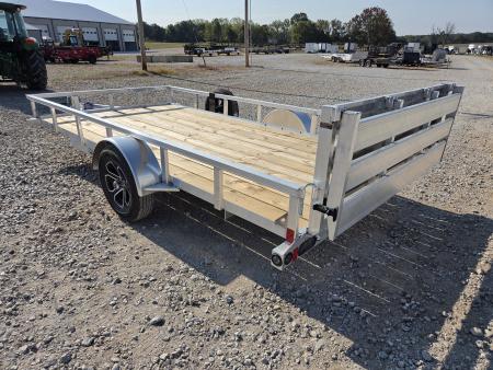 New 2027 Load Trail 83X14 SINGLE AXLE ALUMINUM UTILITY W/TUBE TOP WOOD FLOOR & BI-FOLD GATE
