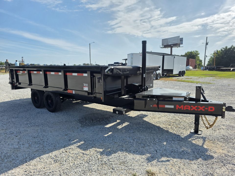 New 2027 MAXX-D 96 X 16 D9X TANDEM DECK OVER DUMP W/ 24" FOLD DOWN SIDES/ 7GA FLOOR/ 10GA SIDES/ SLIDE IN RAMPS