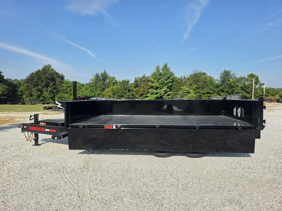 New 2027 MAXX-D 96 X 16 D9X TANDEM DECK OVER DUMP W/ 24" FOLD DOWN SIDES/ 7GA FLOOR/ 10GA SIDES/ SLIDE IN RAMPS