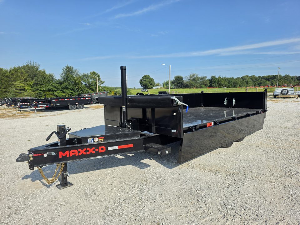 New 2027 MAXX-D 96 X 16 D9X TANDEM DECK OVER DUMP W/ 24" FOLD DOWN SIDES/ 7GA FLOOR/ 10GA SIDES/ SLIDE IN RAMPS