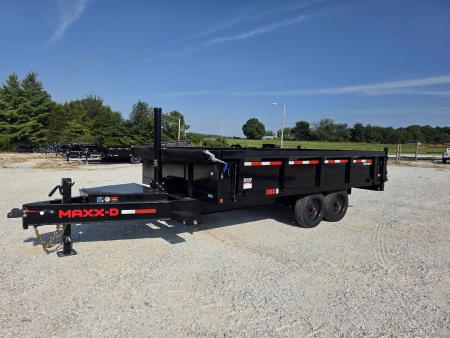 New 2027 MAXX-D 96 X 16 D9X TANDEM DECK OVER DUMP W/ 24" FOLD DOWN SIDES/ 7GA FLOOR/ 10GA SIDES/ SLIDE IN RAMPS