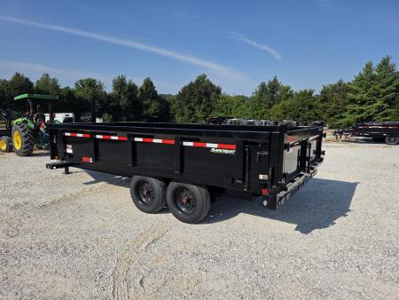 New 2027 MAXX-D 96 X 16 D9X TANDEM DECK OVER DUMP W/ 24" FOLD DOWN SIDES/ 7GA FLOOR/ 10GA SIDES/ SLIDE IN RAMPS