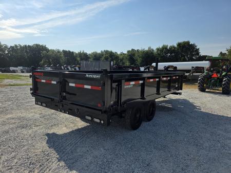 New 2027 MAXX-D 96 X 16 D9X TANDEM DECK OVER DUMP W/ 24" FOLD DOWN SIDES/ 7GA FLOOR/ 10GA SIDES/ SLIDE IN RAMPS