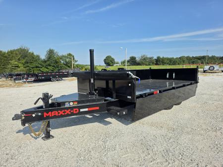 New 2027 MAXX-D 96 X 16 D9X TANDEM DECK OVER DUMP W/ 24  FOLD DOWN SIDES/ 7GA FLOOR/ 10GA SIDES/ SLIDE IN RAMPS