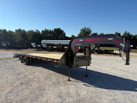 New 2027 MAXX-D 102X30 25K GOOSENECK W / MAX RAMPS & HYDRO JACKS