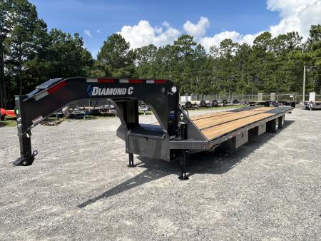 New 2027 Diamond C FMAX212 40' (28ft Deck + 12ft Dove ) Hydraulic Dovetail, 12K Axles, 17.5 Tires, 4-Tool-Boxes, Winch Rail , Disc Brakes & MORE !!