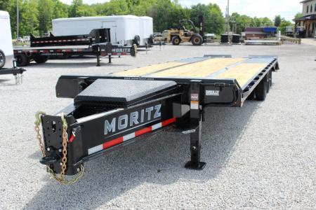 New 2027 Moritz FDPH DT 22' + 5' - Pintle Ring Deckover Equipment Trailer - 25900# GVW