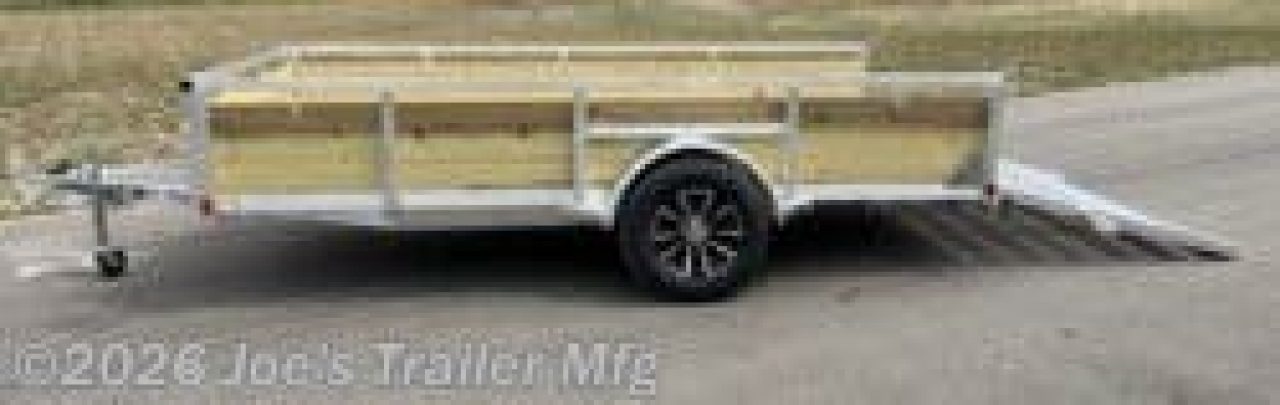 New 2026 H&H Trailers 76X12 2990 GVWR ALUMINUM W/3 Board Sides Utility Trailer