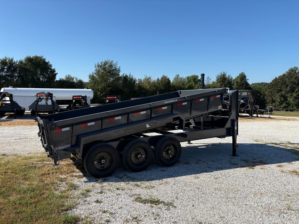 New 2027 Lamar 83X16 TRIPLE 21K GOOSENECK TELESCOPIC DUMP W / 24" SIDES