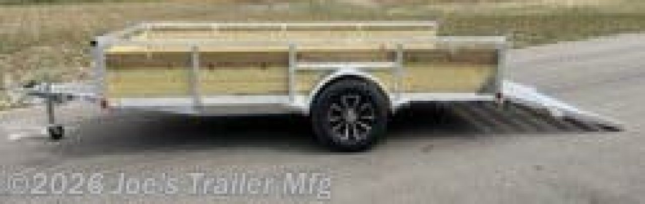 New 2026 H&H Trailers 76X12 2990 GVWR ALUMINUM W/3 Board Sides Utility Trailer