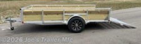New 2026 H&H Trailers 76X12 2990 GVWR ALUMINUM W/3 Board Sides Utility Trailer