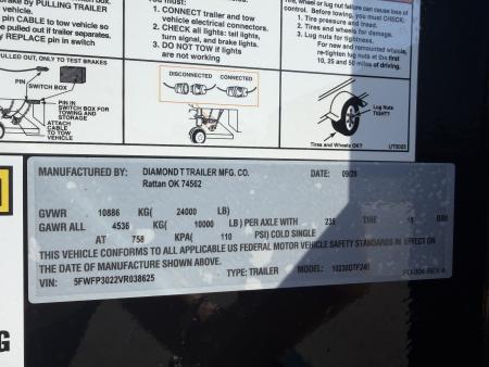 New #038625 2027 DIAMOND T DTF 30 X 102 DUAL TANDEM 20K GOOSENECK W/ MAXX RAMPS