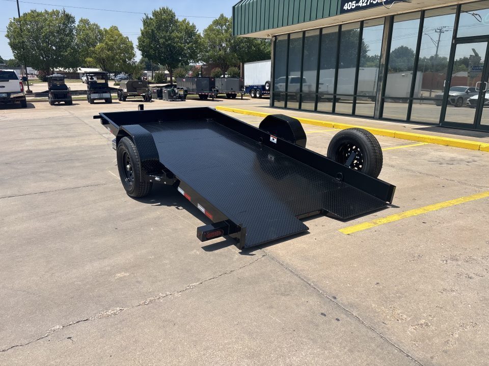 New #038765 2027 DIAMOND T SLT 14 X 79 SINGLE AXLE 7K SCISSOR LIFT TILT TRAILER W/ SPARE