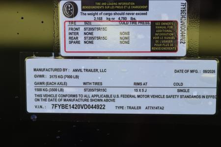 New 2027 7x14 Anvil Cargo Trailer
