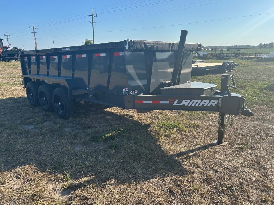 New 2027 Lamar 83x16 Triple 21K Telesopic Dump w/ 7' Sides, 7 Gauge Floor, & 17.5" Wheels