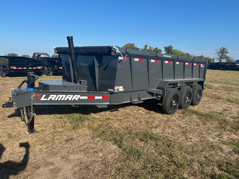 New 2027 Lamar 83x16 Triple 21K Telesopic Dump w/ 7' Sides, 7 Gauge Floor, & 17.5" Wheels