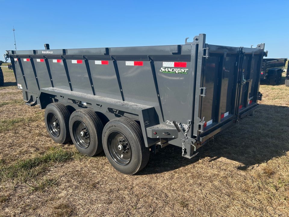 New 2027 Lamar 83x16 Triple 21K Telesopic Dump w/ 7' Sides, 7 Gauge Floor, & 17.5" Wheels