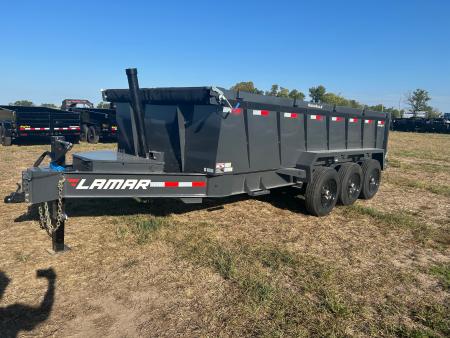 New 2027 Lamar 83x16 Triple 21K Telesopic Dump w/ 7' Sides, 7 Gauge Floor, & 17.5" Wheels