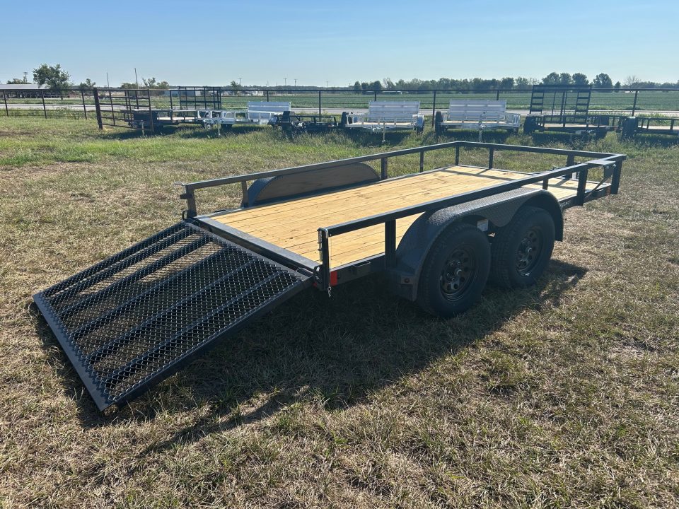 New 2027 Lamar 77x12 Tandem 7K Utility w/ 4' Ramp Gate