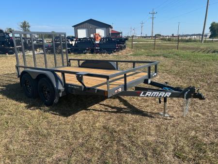 New 2027 Lamar 77x12 Tandem 7K Utility w/ 4' Ramp Gate