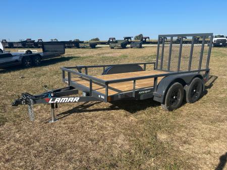New 2027 Lamar 77x12 Tandem 7K Utility w/ 4' Ramp Gate