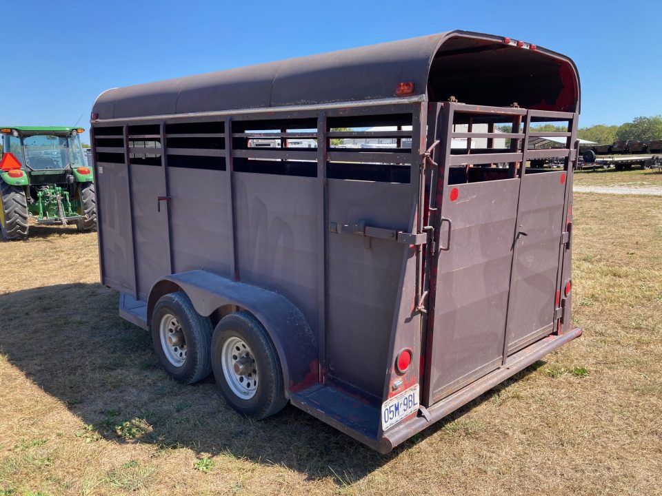 Used 2001 Chaparral 6X16 TANDEM 7K LIVESTOCK W/ SWING/SLIDE REAR DOOR, 6'6" TALL & SPARE Stock / Stock Combo Trailer