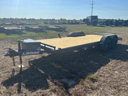 New 2027 Lamar 83x20 Tandem 10K Carhauler w/ 2' Dove, Slide In Ramps, & Toolbox