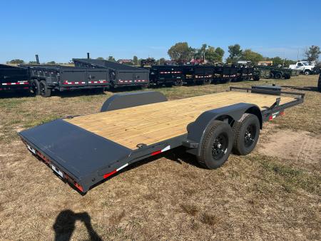 New 2027 Lamar 83x20 Tandem 10K Carhauler w/ 2' Dove, Slide In Ramps, & Toolbox