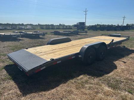New 2027 Lamar 83x24 Tandem 10K Carhauler w/ 2' Dove, Slide In Ramps, & Toolbox