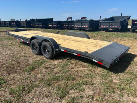 New 2027 Lamar 83x24 Tandem 10K Carhauler w/ 2' Dove, Slide In Ramps, & Toolbox