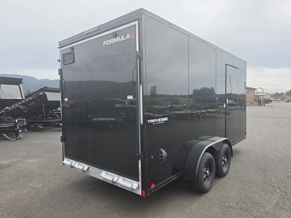 New 2027 Formula 7x16 Aluminum Traverse Enclosed Trailer 7K GVWR