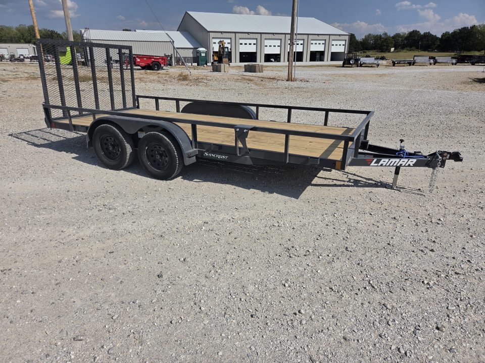 New 2027 Lamar 83X16 TANDEM 7K TUBETOP UTILITY W/4' SPRING GATE