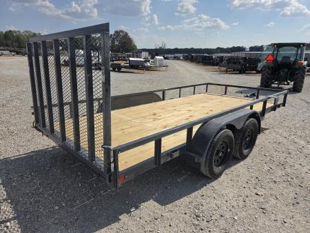 New 2027 Lamar 83X16 TANDEM 7K TUBETOP UTILITY W/4' SPRING GATE