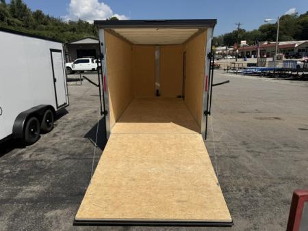 New Stealth Aluminum Enclosed 7x16 XLT Pro Series 7K- Charcoal W/ Black Trim & Wing